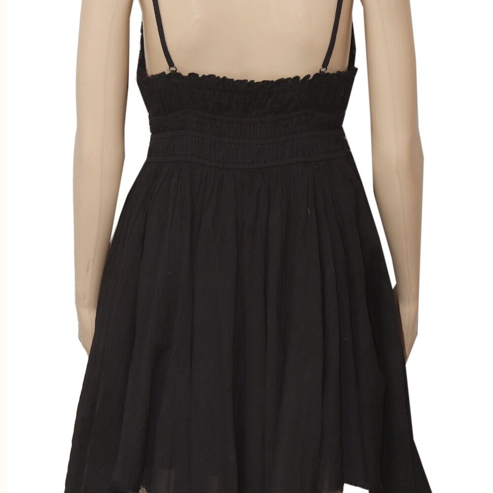 Free People FP One Delia Slip V Neck Gauze Lace Smocked Dress L US ITEM - Picture 5 of 6